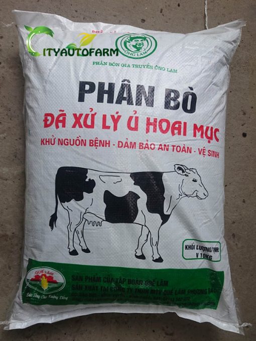 Sản phẩm phân bò đã xử lý ủ hoai mục Quế Lâm bao 10kg
